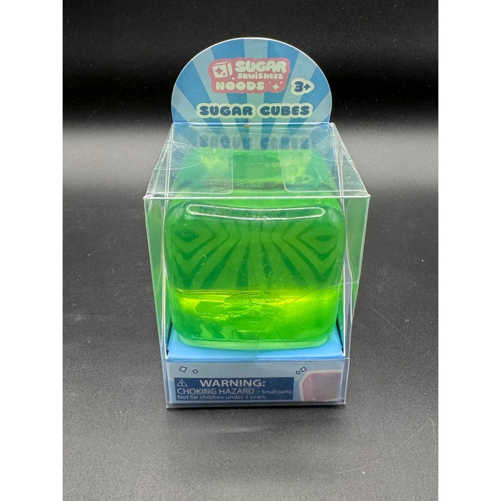 Toysmith Sugar Skwisheez Noods Sugar Cubes‎ Green Sensory Fidget Toy 26978 NEW